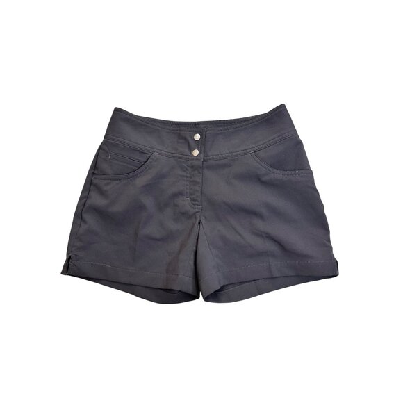 New Slazenger Womens Size 0 Core Hydro-Dry Gray Athletic Shorts  Pockets Preppy - Picture 1 of 12